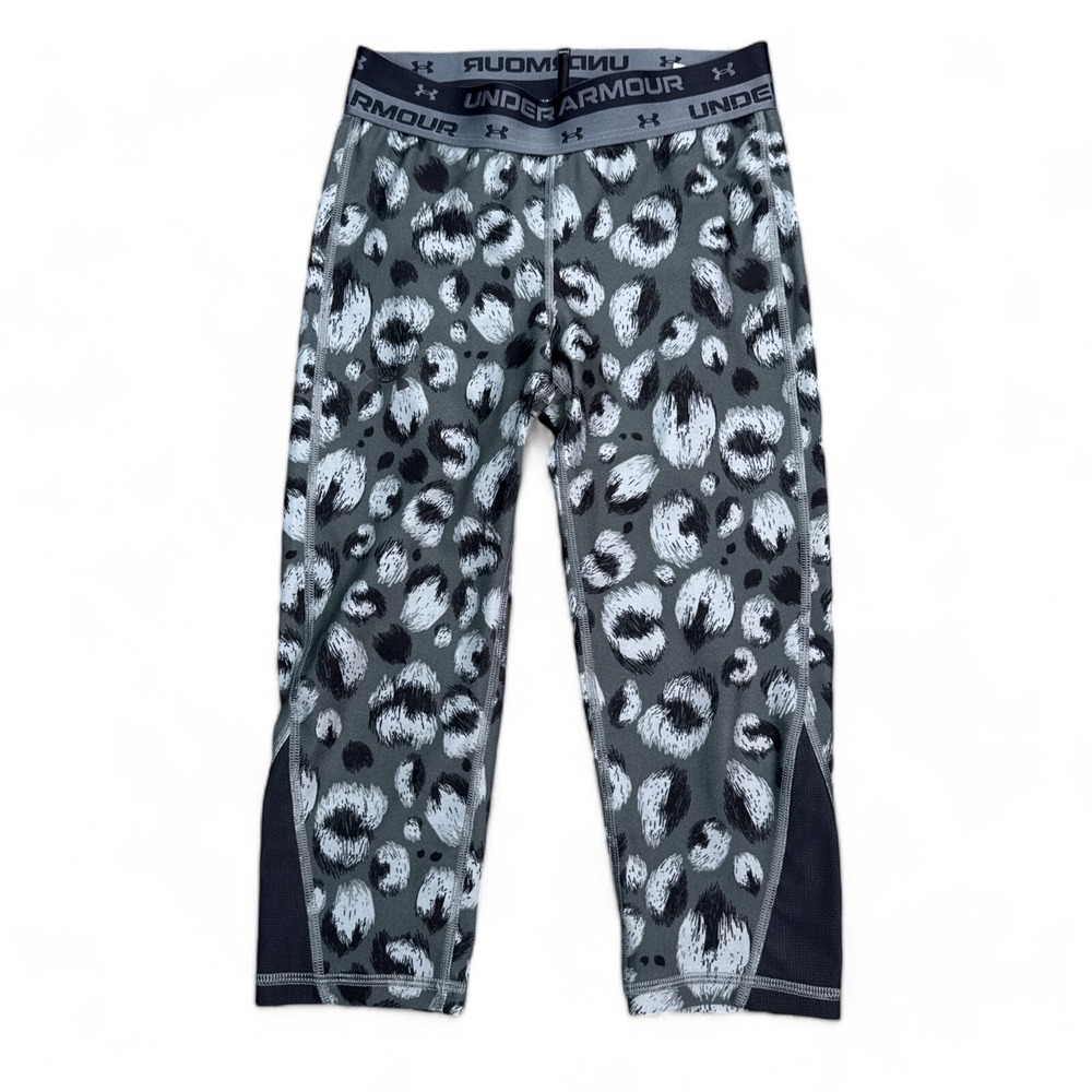 under Armour Cropped Compression Pants Leggings Womens Size XS‎ Gray Athletic